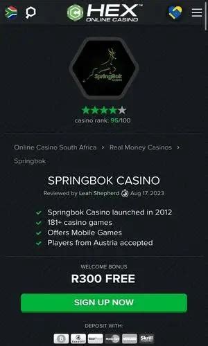 springbok casino sign up